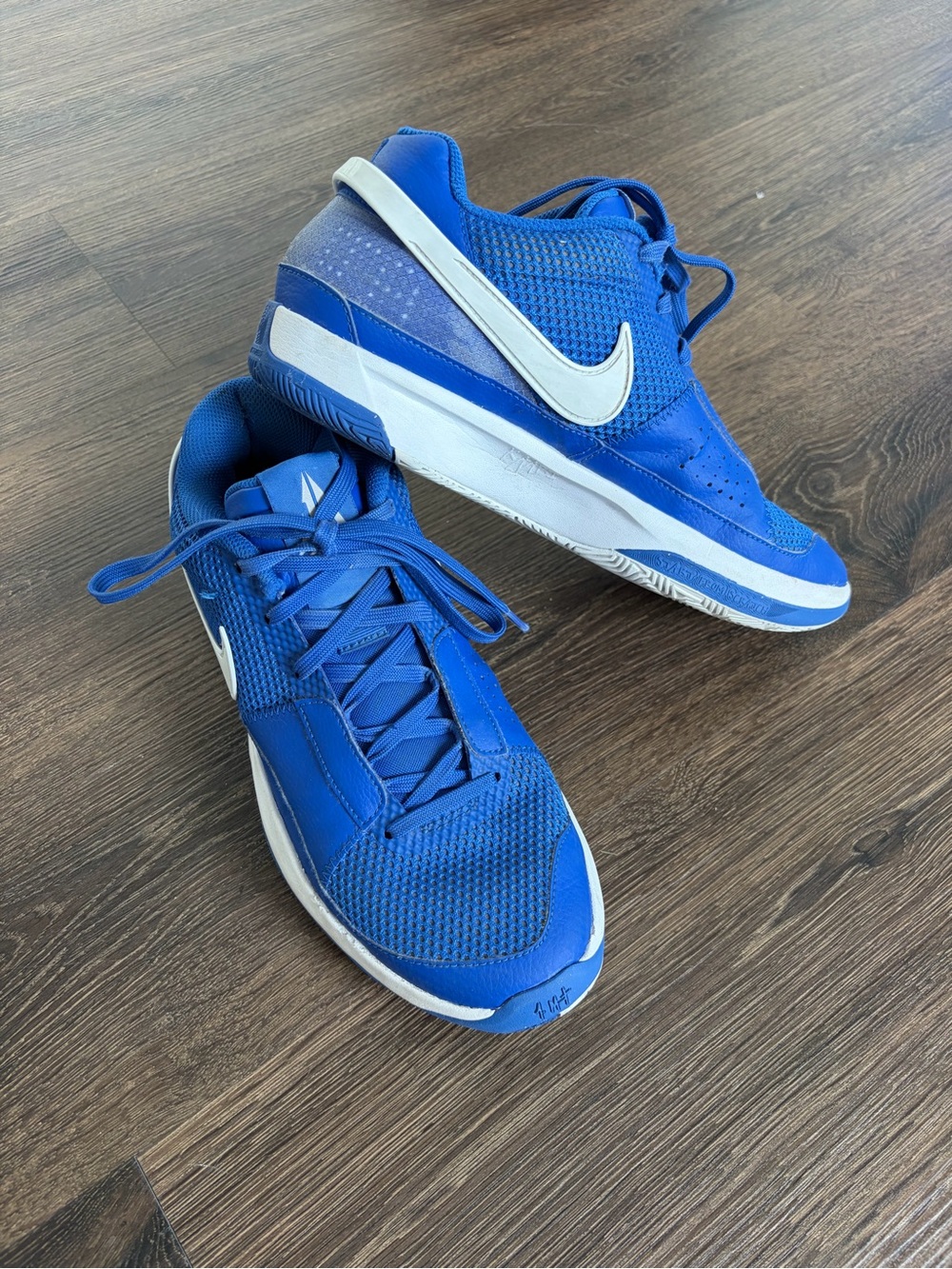 Nike Kids Royal Blue and White basketball sneakers